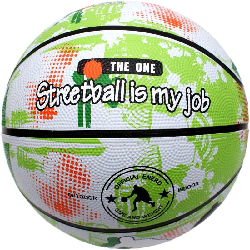 Enero Solid Basketball Size 7 Green And White fehér labda