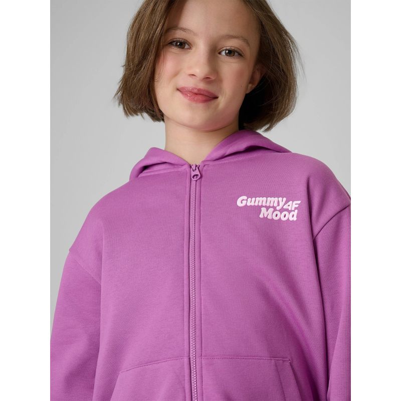 4F Girls’ Loose-Fit Hooded Sweatshirt 158/164 gyerek kapucnis pulóver 4FJRSS26TSWSF2902-51S
