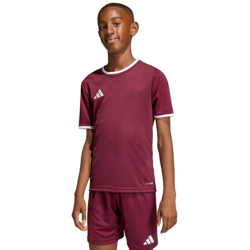 adidas Entrada 26 Jersey kids' T-shirt JZ2530 bordó póló