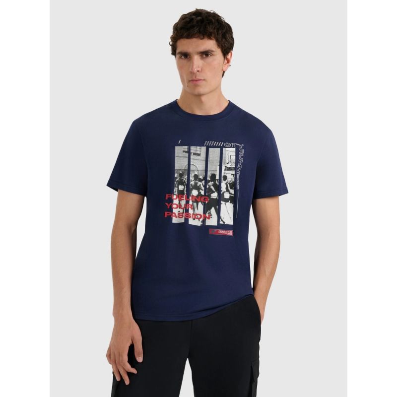 Men's regular printed T-shirt 4F 4FRAW25TTSHM3364-31S