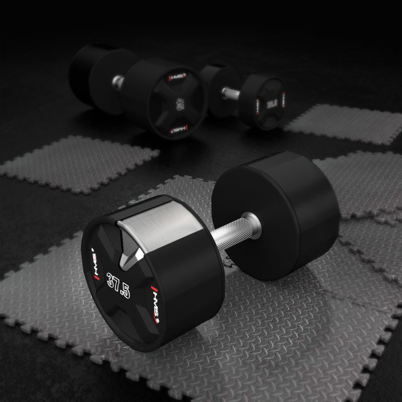 HMS HPC SET POLYURETHANE DUMBBELL SET 2 x 27.5 - 37.5 KG CPU (325 KG) kiegészítő 17-66-221