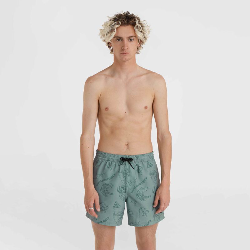 O'Neill Mix&Match Cali Print 15'' Swim zöld shorts, swimming shorts