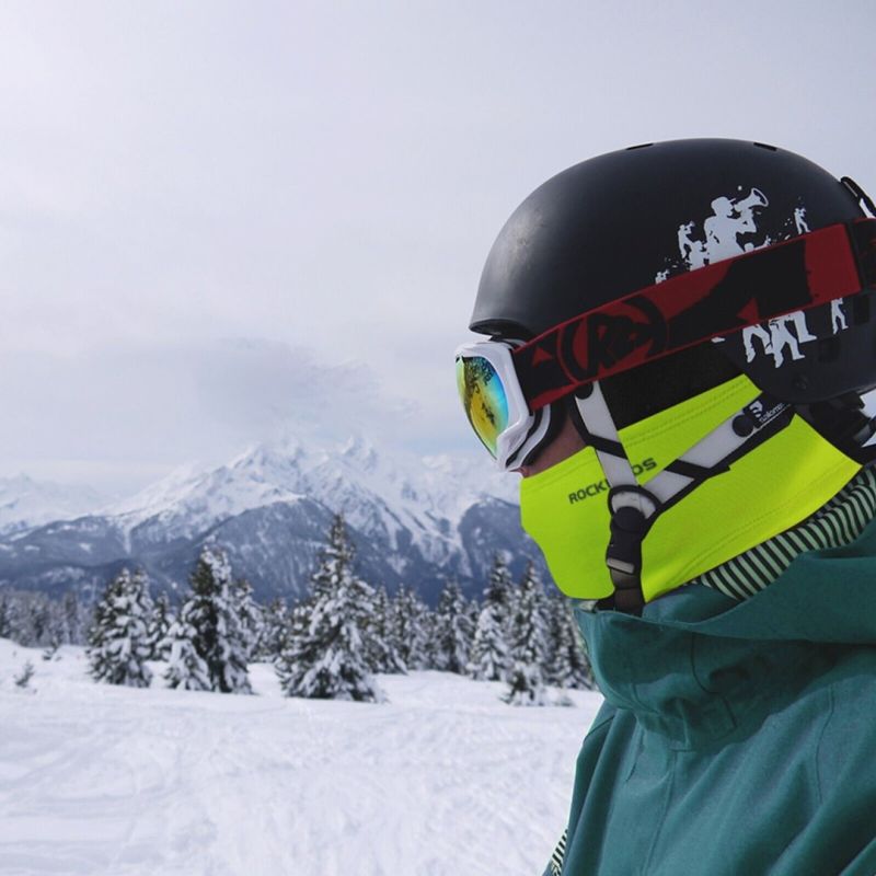 Rockbros insulated balaclava fluo green