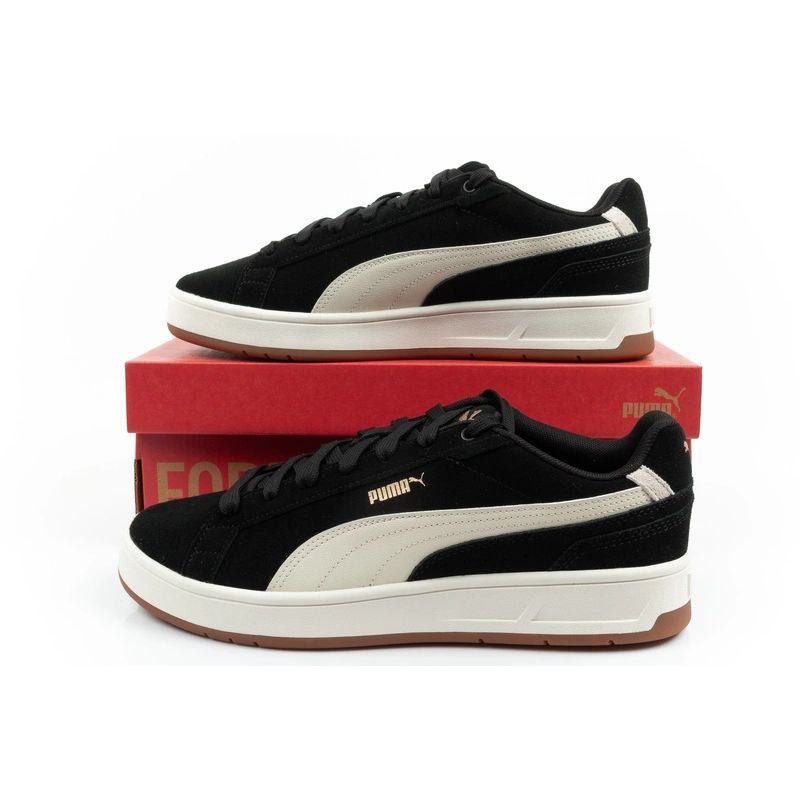 Puma men's Court Classico sports leather sneakers black fekete utcai cipő