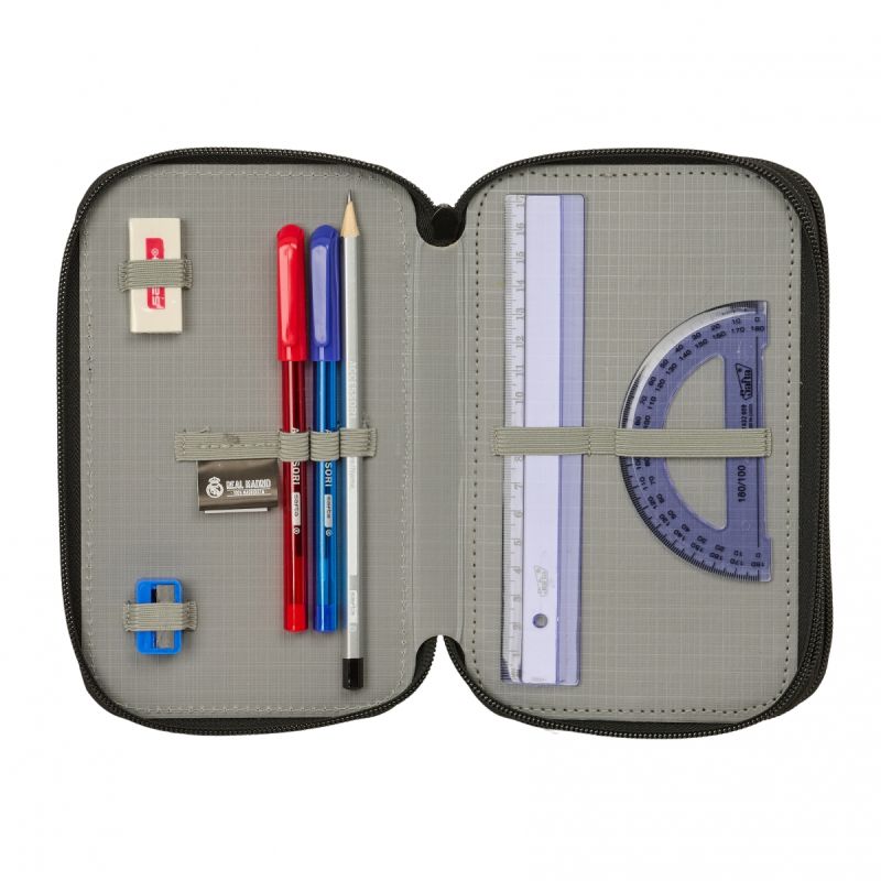 Real Madrid pencil case with equipment triple filled pencil case 37 pcs 412654857