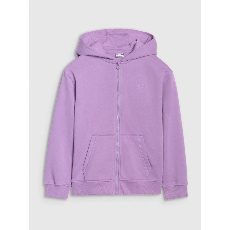 Girls' sweatshirt with a hood, 4F 4FJRAW25TSWSF2466-51S kapucnis pulóver