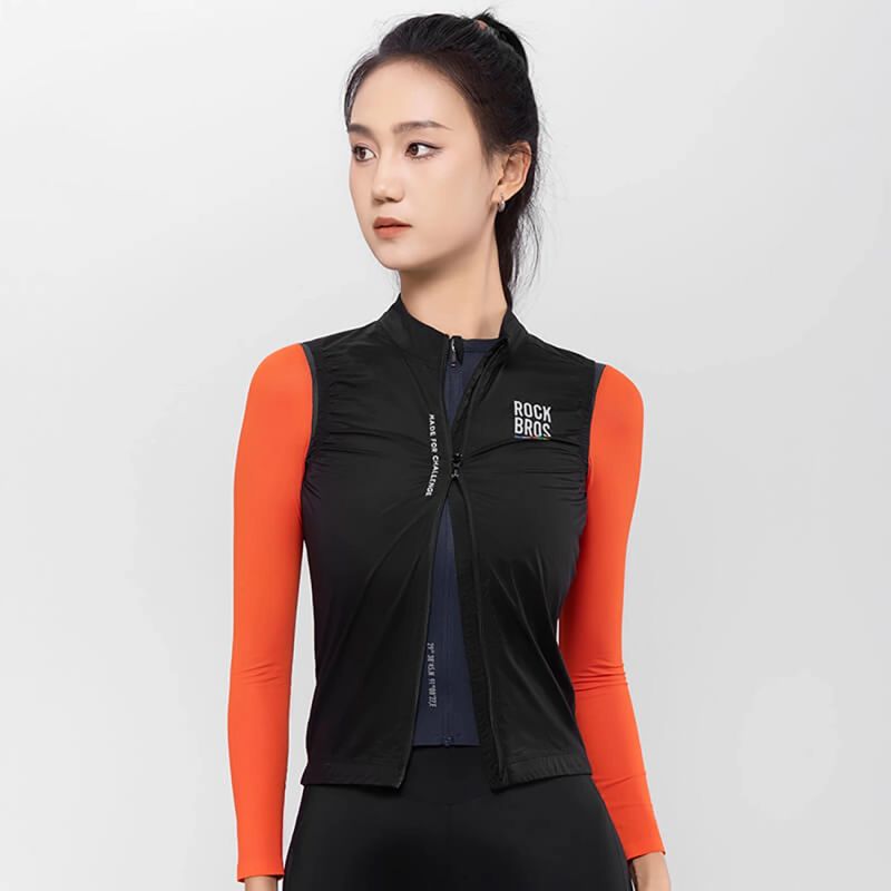 Rockbros ROAD TO SKY Women's Lightweight Breathable Cycling Vest L - Black l \ czarny vests