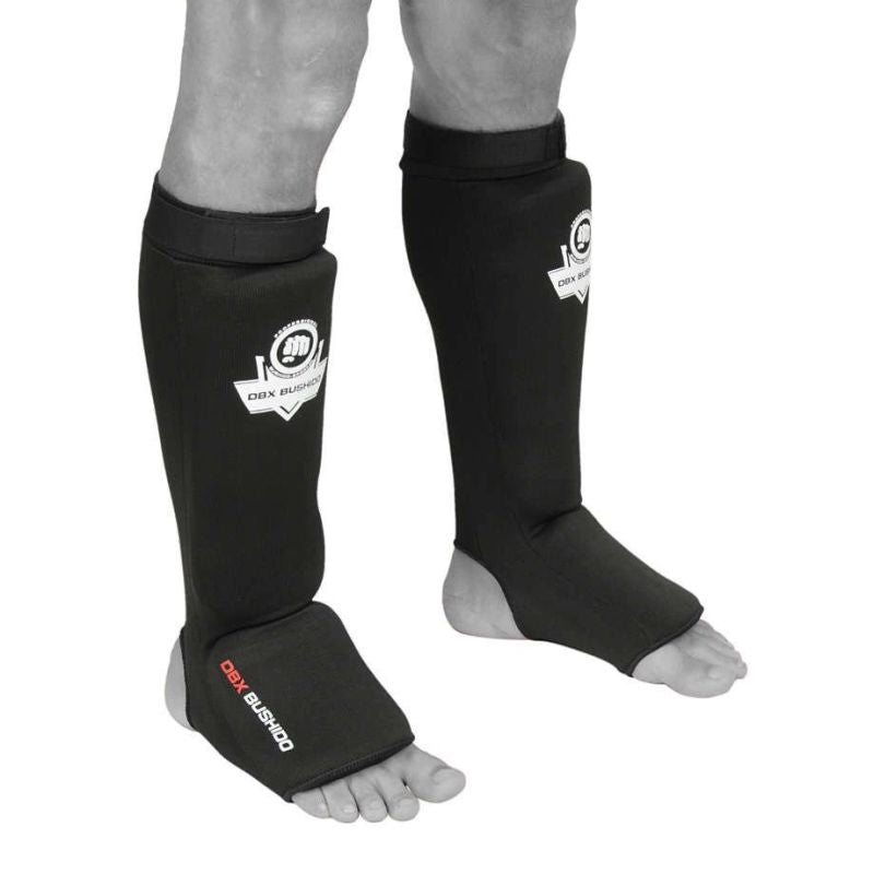 DBX Bushido Flexible Shin Guards - Shinrage Black fekete protectors and knee pads