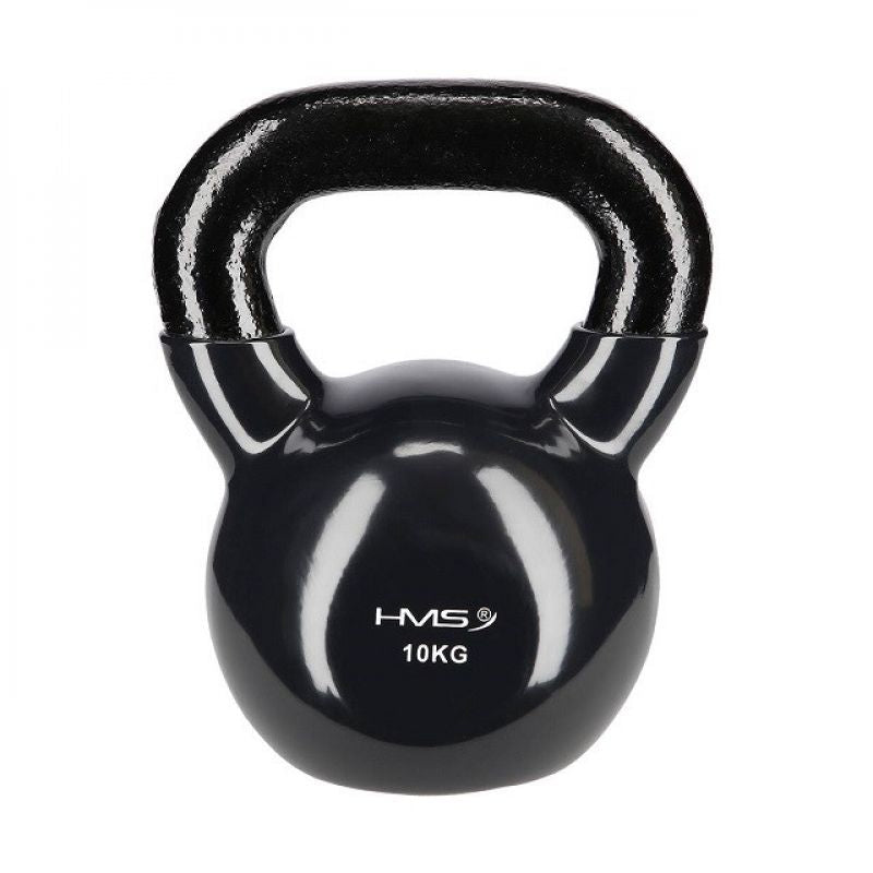 HMS Vinyl Kettlebell 10 kg black KNV10 fekete súlyzó 17-64-069