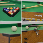 Enero 3-in-1 WOODEN TABLE FOR FOOTBALL, BILLIARDS, AIR HOOKUP fekete table games, tables