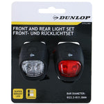 Dunlop Black Silicone Led Bike Light Kit Front And Rear fekete készlet GSP-346205