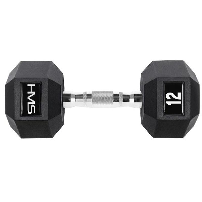 HMS HEX PRO dumbbell 12 kg szürke edzőfelszerelés 17-66-115