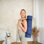HMS YM10 Dark Blue TPE yoga mat kék jóga matrac 17-44-220