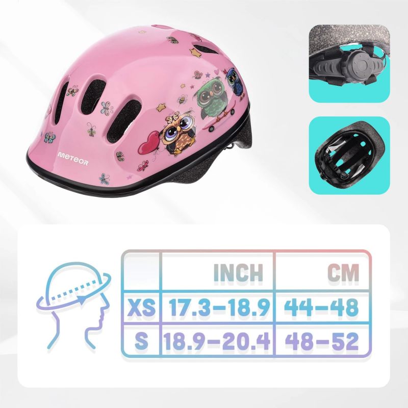 Meteor Children’s bicycle helmet KS06 little owl sisak 24808-24809
