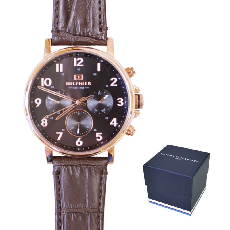 Tommy Hilfiger Daniel men's watch brown - uniwersalny karóra