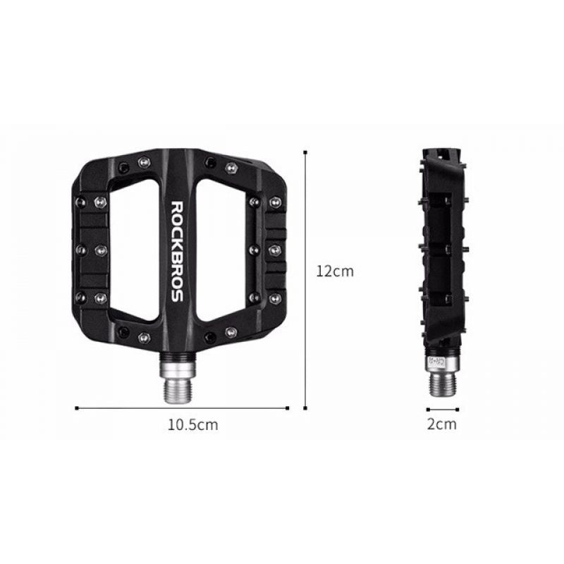 Rockbros 2017-12CBK Nylon Bicycle Pedal Set - Black fekete sets