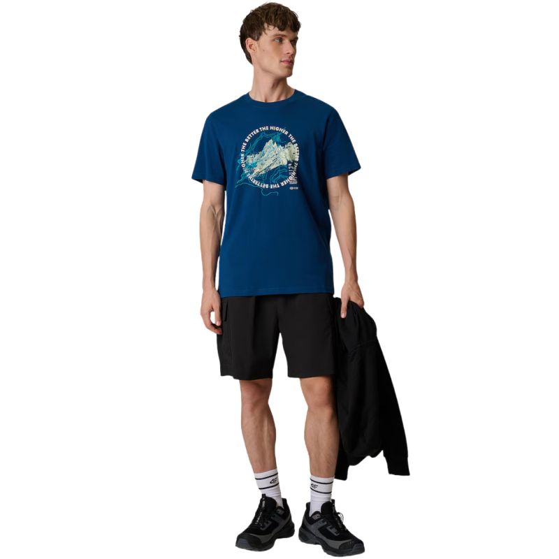 4F Men's T-shirt M2822 sea 46S zöld póló