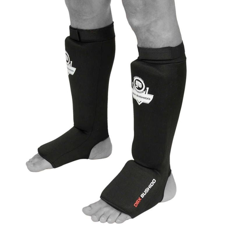 DBX Bushido Flexible Shin Guards - Shinrage Black fekete protectors and knee pads