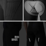 Rockbros Men's Cycling Bib with Pad Size S - Black czarny \ s short