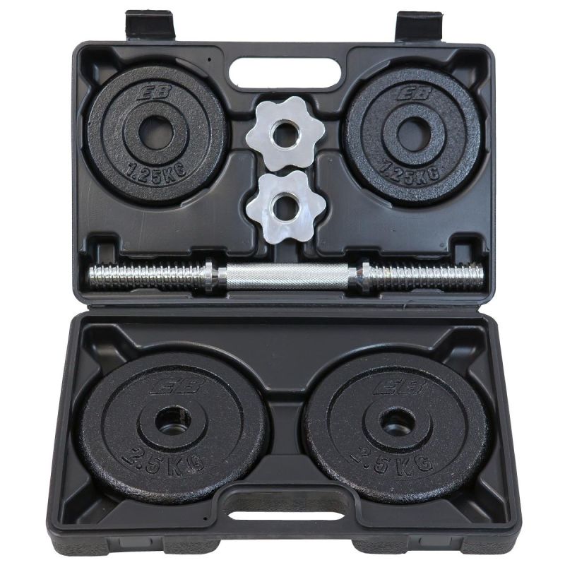 Enero Cast Iron Dumbbell 10 Kg Fit Case fekete dumbbell, strength training equipment, training equipment