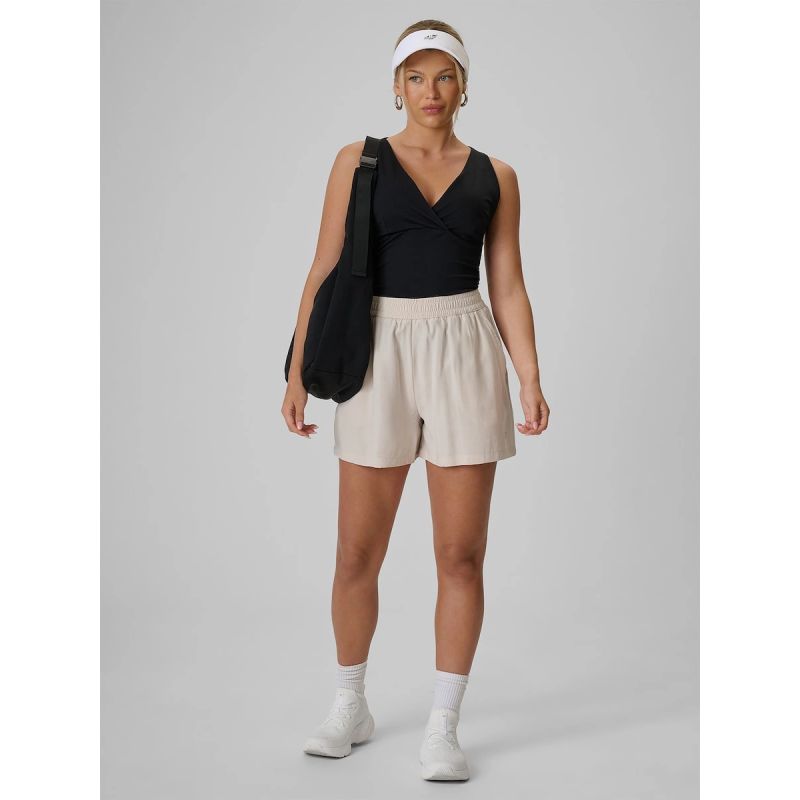 Women's slim top with gathers 4F