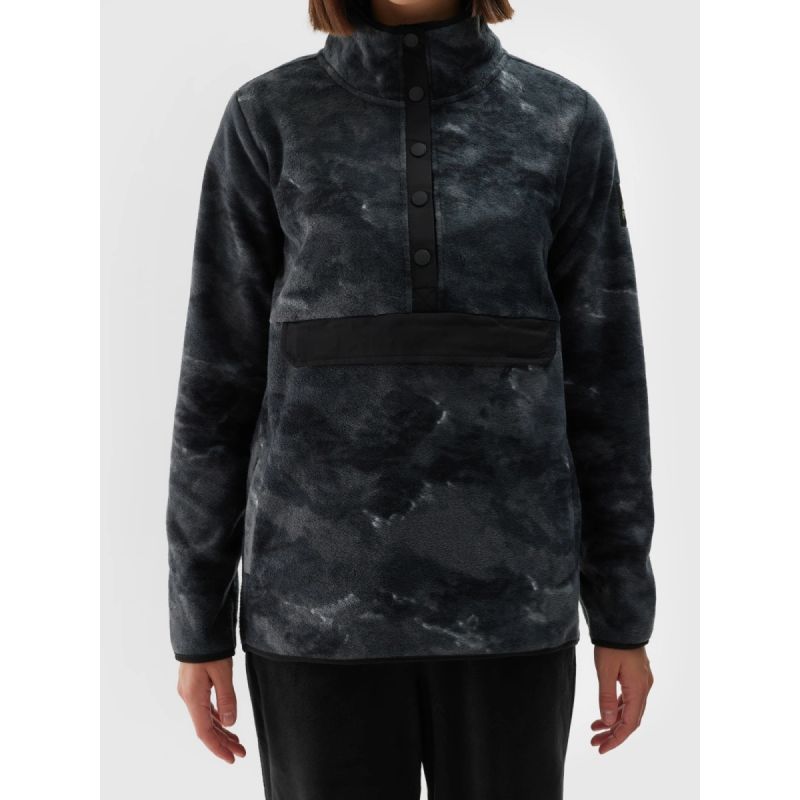 Women's oversize stand-up collar fleece 4F 4FWAW24TFLEF298-90A pulóver