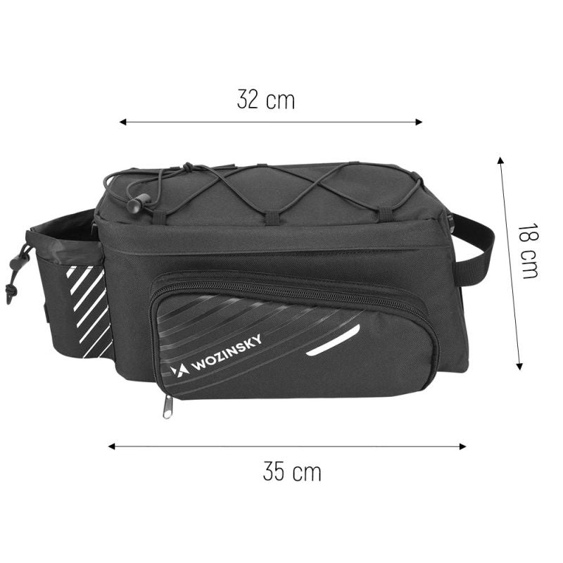 Wozinsky Bike Pannier Rack with Shoulder Strap 9L (Rain Cover Included) Black ( ) fekete táska 304004-63973