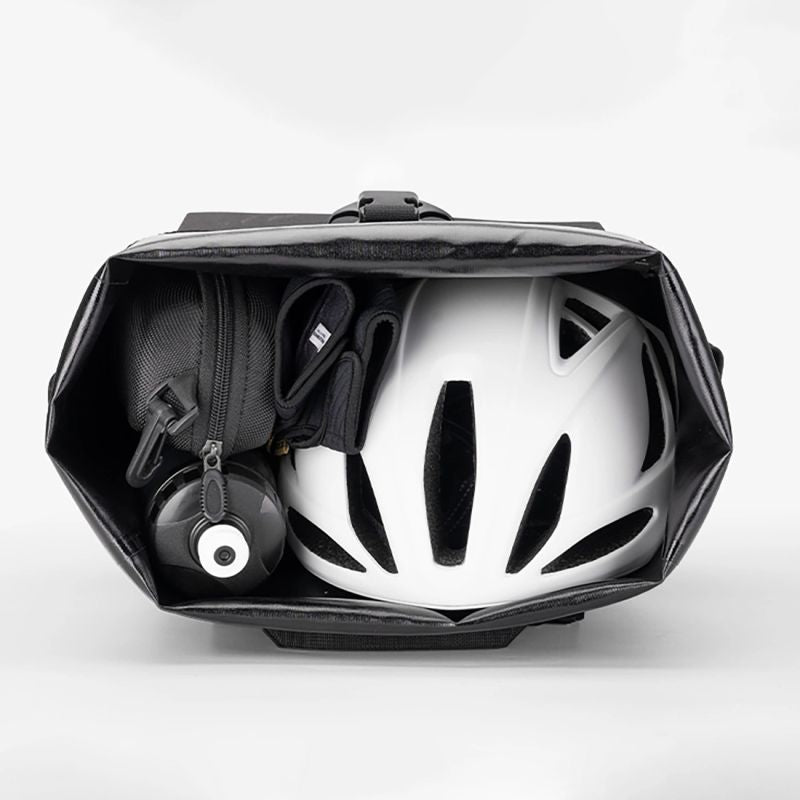 Rockbros Bike Bag with Backpack Function, Waterproof, with Helmet Attachment 18l - Black fekete helmets