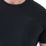 4F Men's T-shirt M1785 deep 20S fekete ruházat 4FWSS26TFTSM178520S