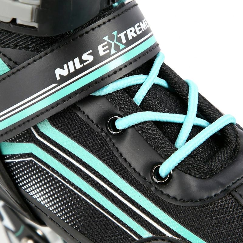 Nils Extreme Nh18190 2in1 Roller Skates Black-Blue Size M (34-38) With Replaceable Hockey Blade kék görkorcsolya