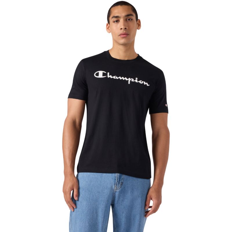 Champion Men's SS Tee T-Shirt black 221814 KK001 fekete férfi póló 221814KK001