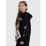 Girls' sweatshirt with hood, open, 4F 4FJRAW25TSWSF2293-20S kapucnis pulóver