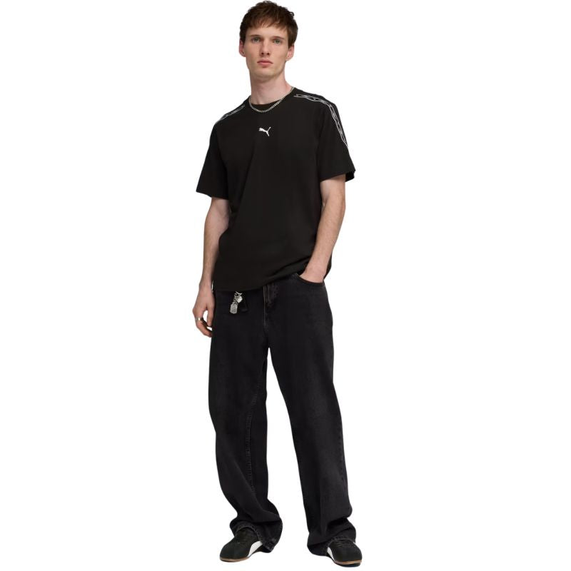 Men's Puma Tape Tee black 691693 fekete póló