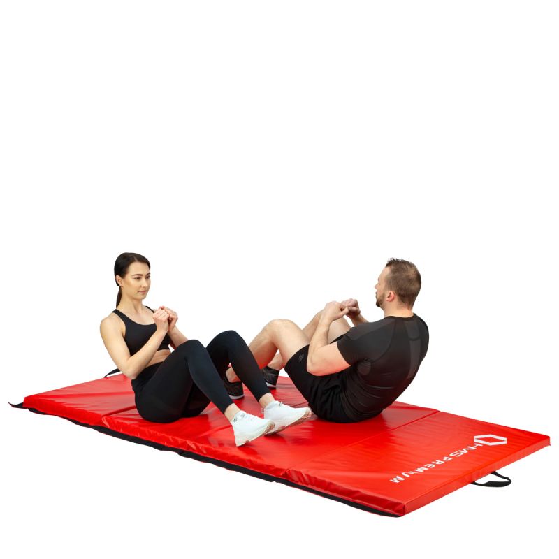 HMS Folding gymnastic mattress red MGS01 piros fitness matrac 17-44-285