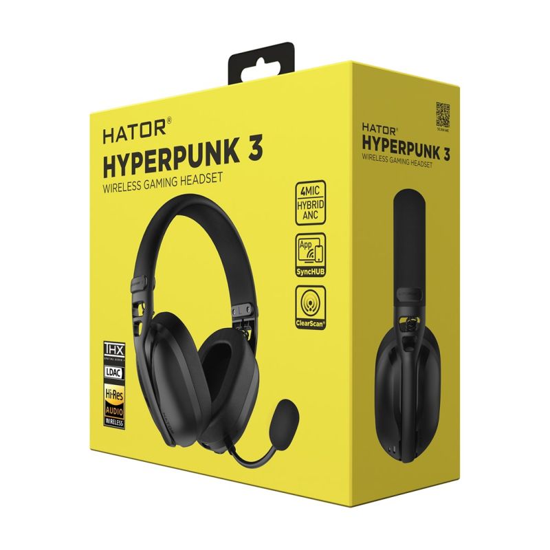 Hator Hyperpunk 3 Wireless Gaming Headphones Black