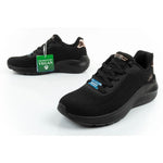 Skechers women's sports Bobs Squad Waves lightweight fashionable fekete utcai cipő