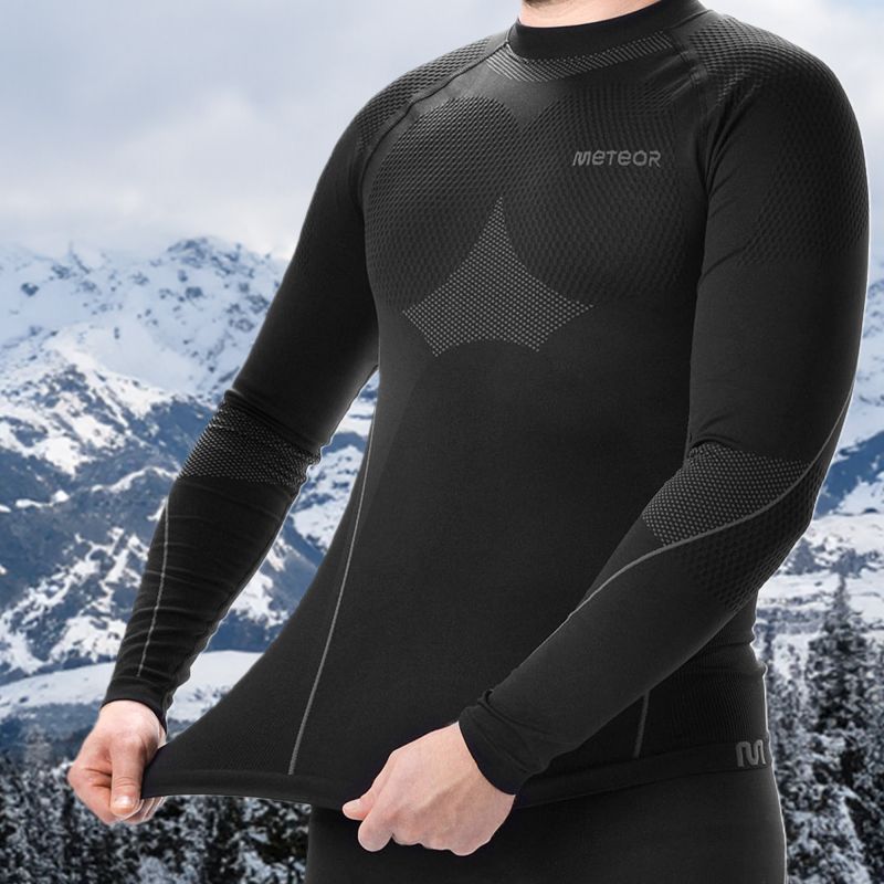 Meteor thermal underwear XL/XXLblack fekete férfi termoaktív ruha 16688