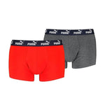 Puma men's boxer briefs 2-Pack red gray comfortable cotton szürke alsónemű