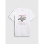 4F Men's regular printed T-shirt póló 4FRAW25TTSHM3612-10S