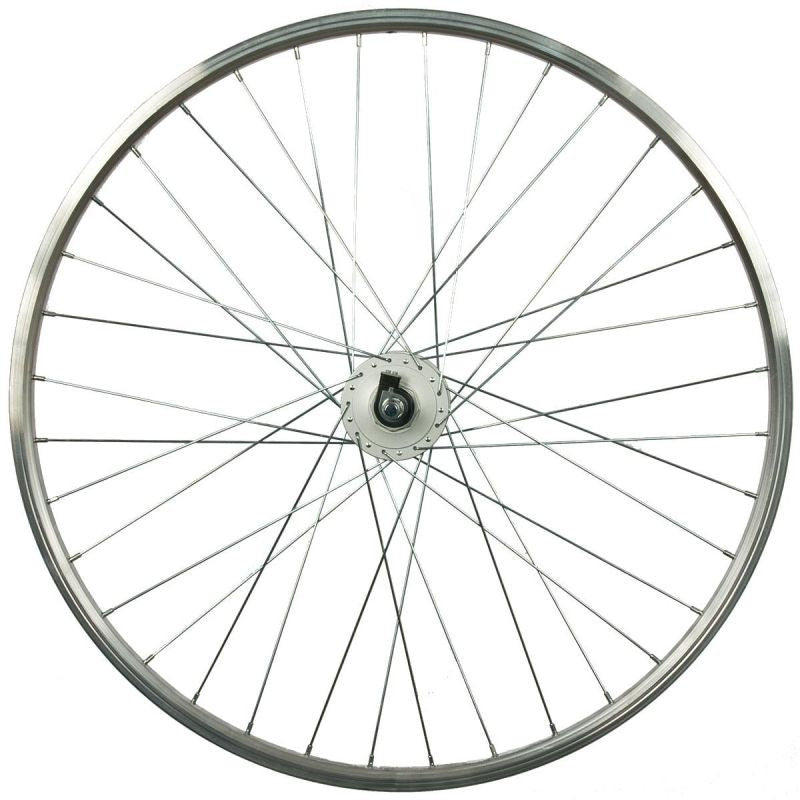 28 Inch Front Wheel With Shimano Hub Silver Rim