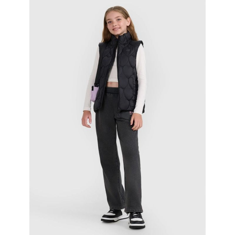 Girls' down vest with synthetic filling 4F 4FJRAW25TVJAF323-20S mellény
