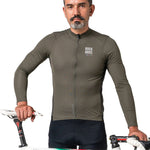 Rockbros 15220003003 ROAD TO SKY men's cycling jersey long sleeve - green zöld póló