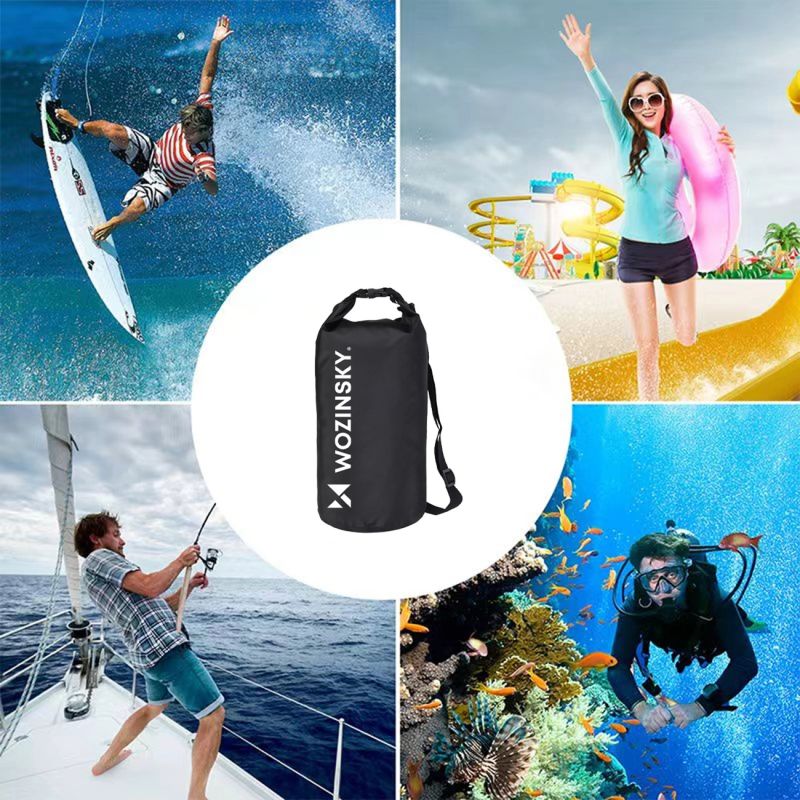 Wozinsky WWK-30 waterproof bag for 30l kayak - black fekete sup 304004-196029