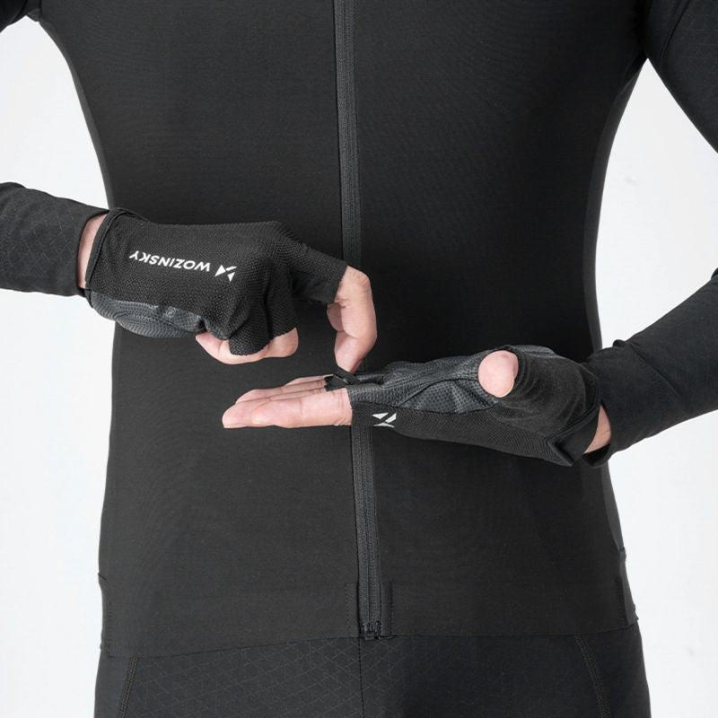 Wozinsky WRR-01M cycling gloves size - black fekete kesztyű -198889