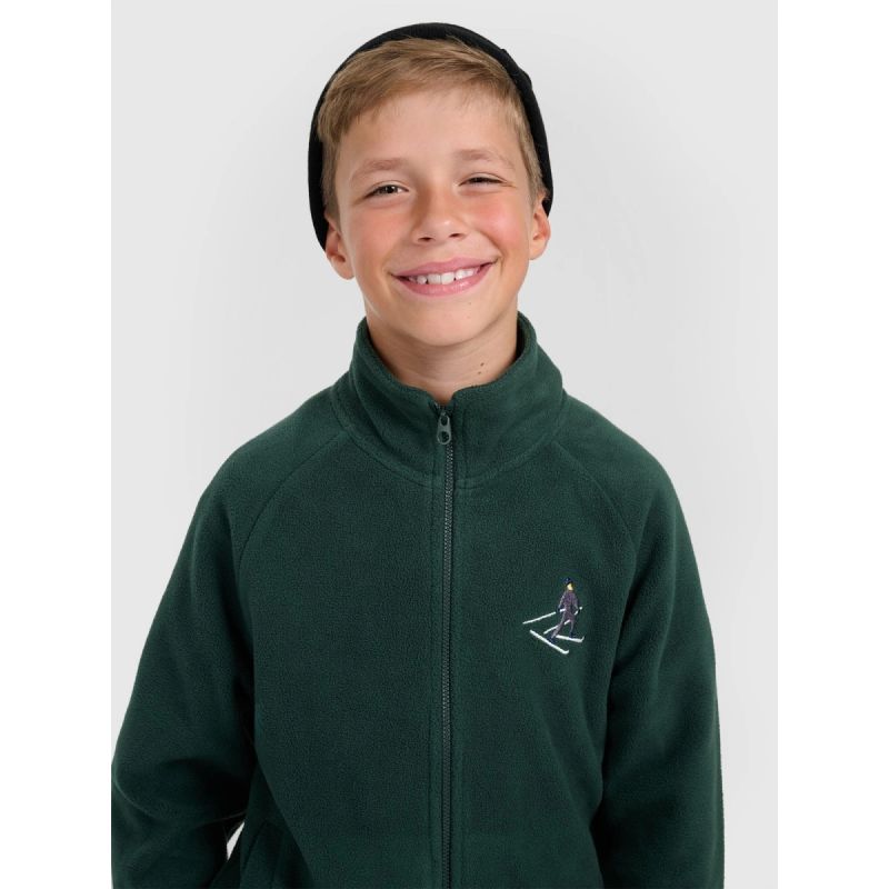 4FWarm fleece with stand-up collar for boys 4F 4F4FJRAW25TFLEM438-40S pulóver
