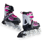Enero Pro Led Roller Skates 4in1 38-41 Pink-Gray szürke skates, roller skates