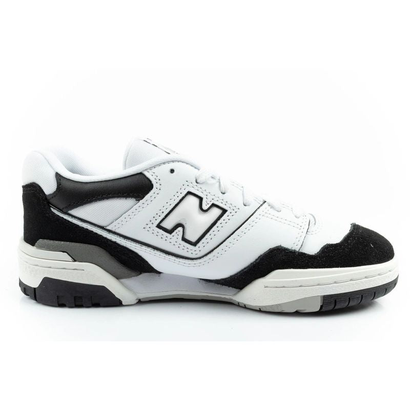 New Balance 550 youth sports sneakers leather fashionable black white fekete utcai cipő