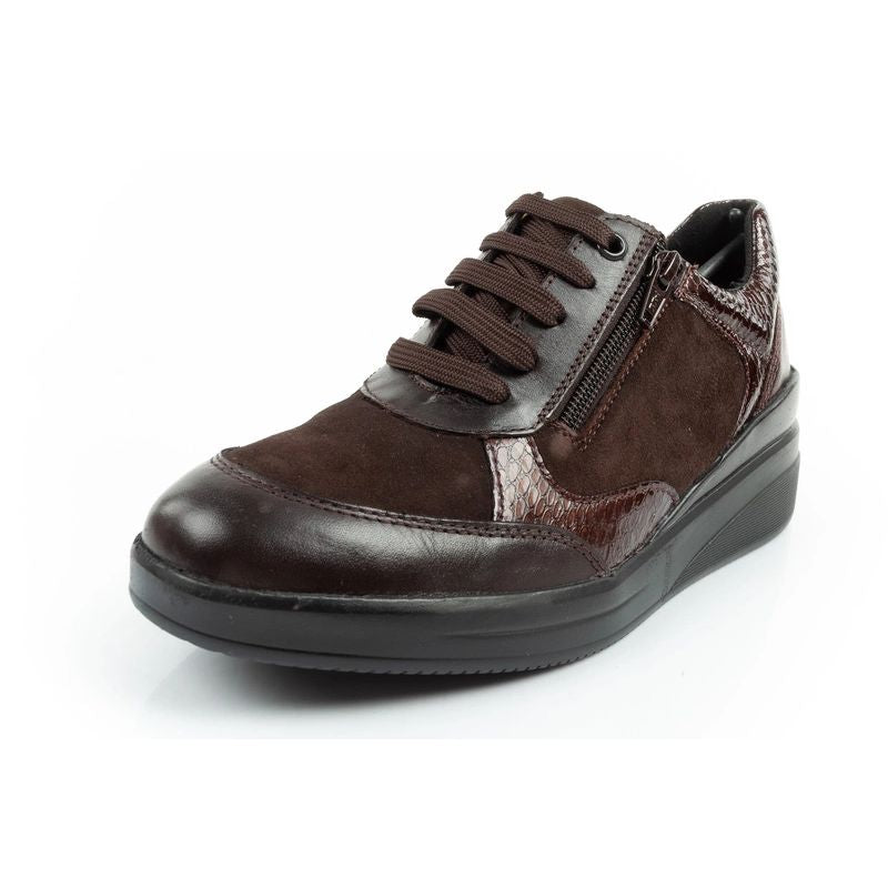 Scholl Emma Laces Women's Sports Leather Brown Platform barna shoes