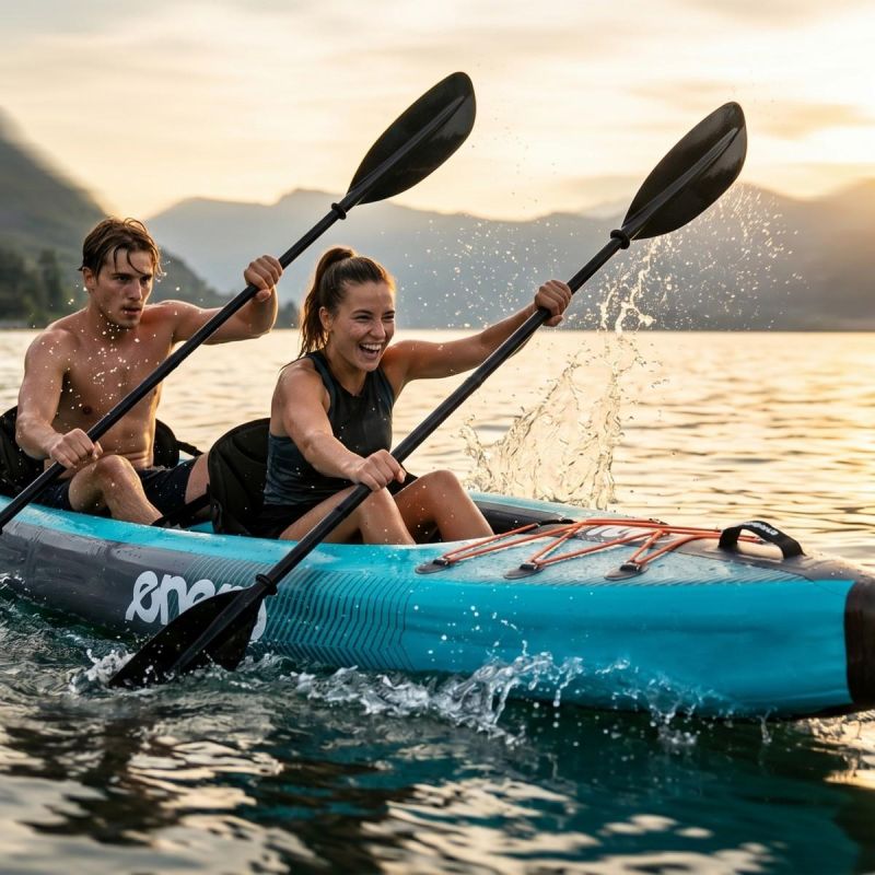 2-PERSON KAYAK LAMINATED PVC BLUE ENERO