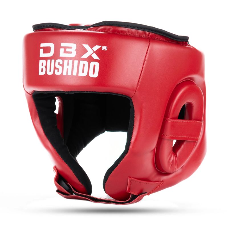 DBX Bushido RED Tournament Boxing Helmet czerwony helmets, martial arts equipment